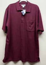 NEW Penguin Munsingwear Men  s Original Cabernet Short Sleeve Polo Shirt Sz. L