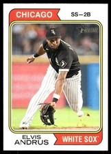 Elvis Andrus 2023 Topps Heritage #133 White Sox MLB READ FREE SHIP AutographDen