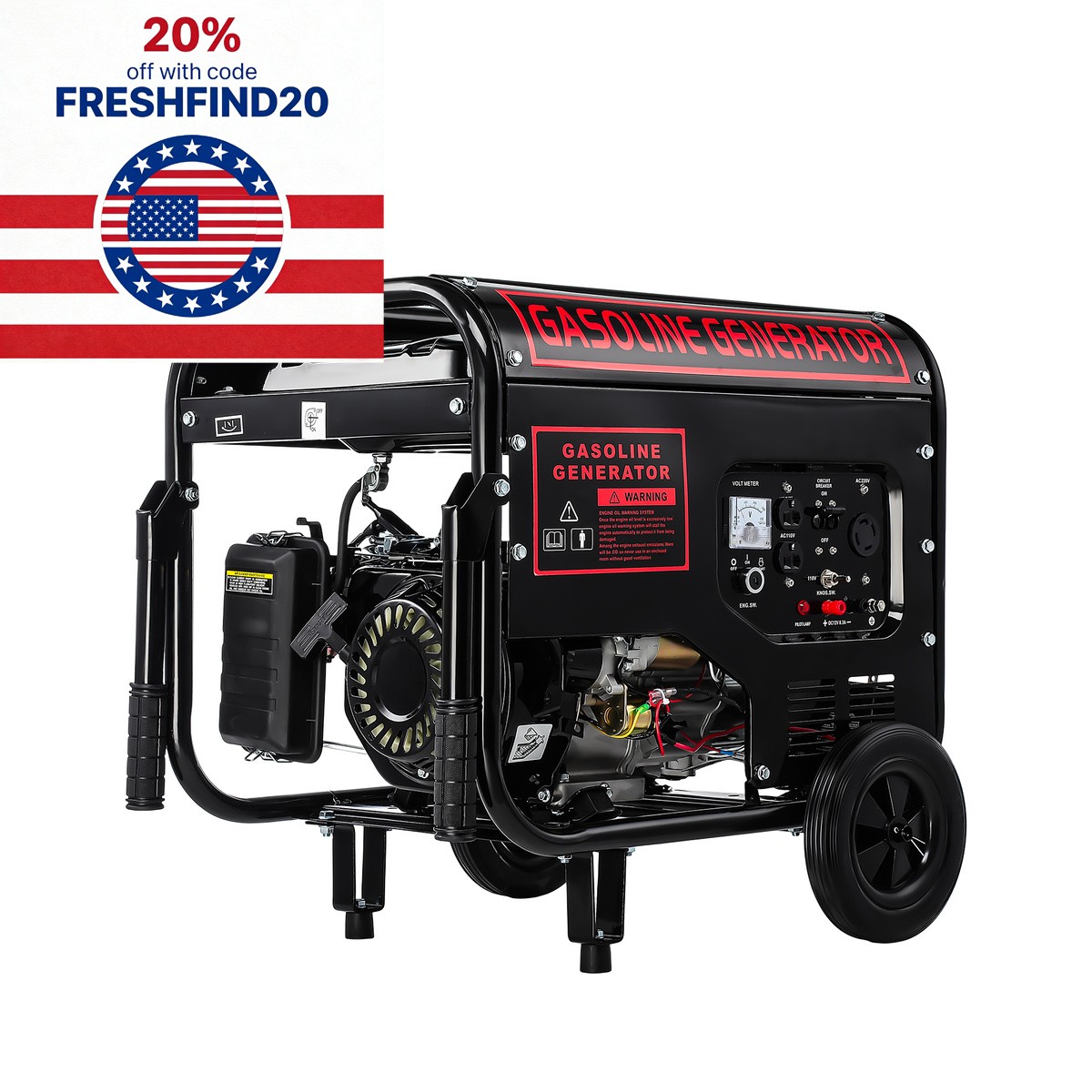 Electric Start 274cc Ohv Engine 110v+220v Dual Volt