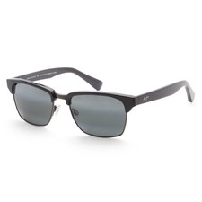 Maui Jim Unisex Kawika 54mm Gloss Black Pewter Polarized Sunglasses MJ0257S-001