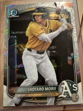 2025 Bowman Chrome Mega #BCP-170 Shotaro Morii Laser Refractor Athletics (PWE)1A