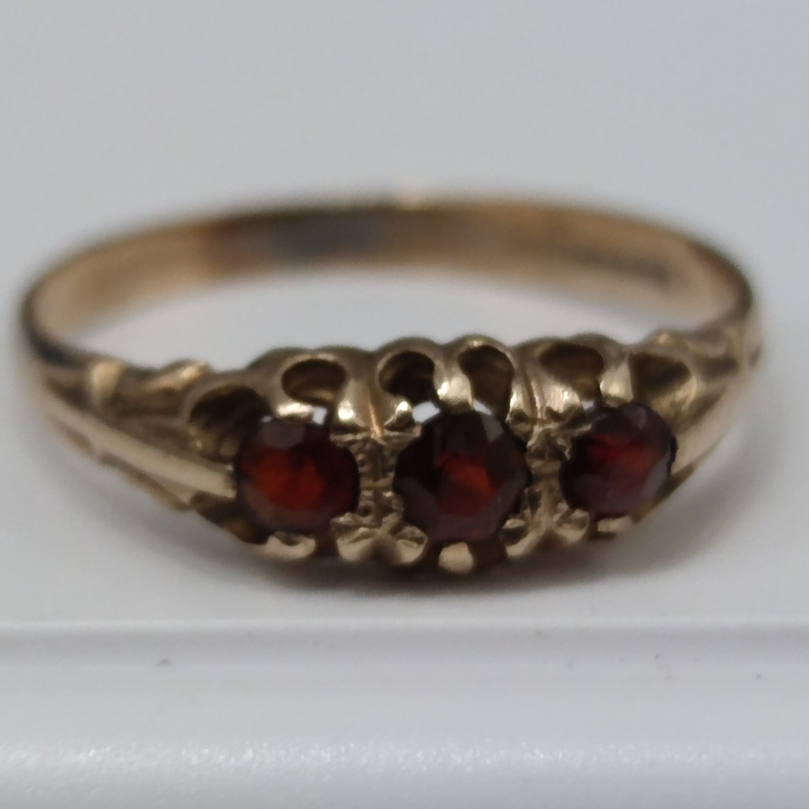 9ct Yellow Gold Ring Ruby Stone Full Hallmark Rin… - image 1