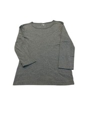 Jones New York Grey Tshirt With 3/4 Sleeves Small