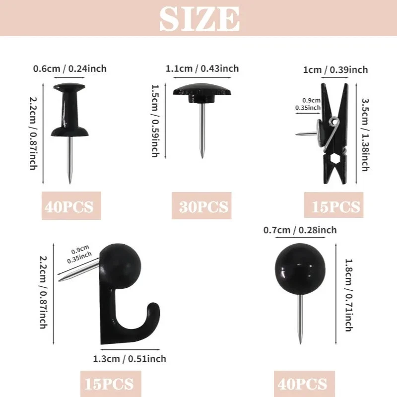 Metall-Push Pin Clip Set Mehrzweck dekorative Reißzwecken für Korkwand - Bild 4 von 4
