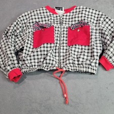 Amy Byer Jacket Girls M 10-12 Black White Red...