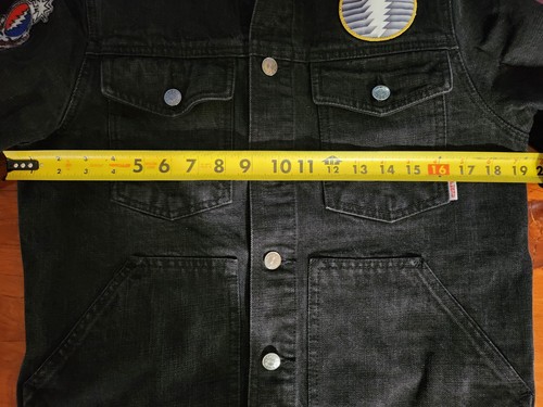 The Hundreds X Grateful Dead Colab Denim Jeansjacke Mantel schwarz Patches Gr. S - Bild 15 von 16