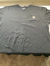 Carhartt Pocket T Shirt Men's Loose Fit Faded Black XL #0528