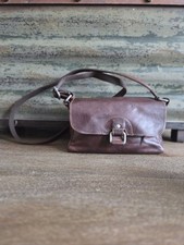 Jack Georges Voyager Brown Hand Stained Buffalo Leather Crossbody Purse