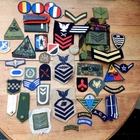SET OF 40  AMERICAN AND BRITISH MILITARY CLOTH PATCHES. EXCELLENT CONDITION
