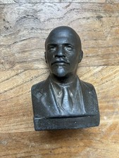 Small 9cm Bust of Lenin Russian Signed Bronzed