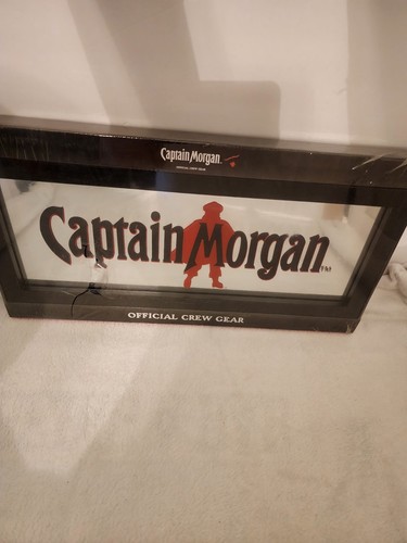 Captain Morgan Rum Mirror Beer Sign Man Cave Decor 18x9 Advertisement Rare NEW.. - Picture 3 of 16