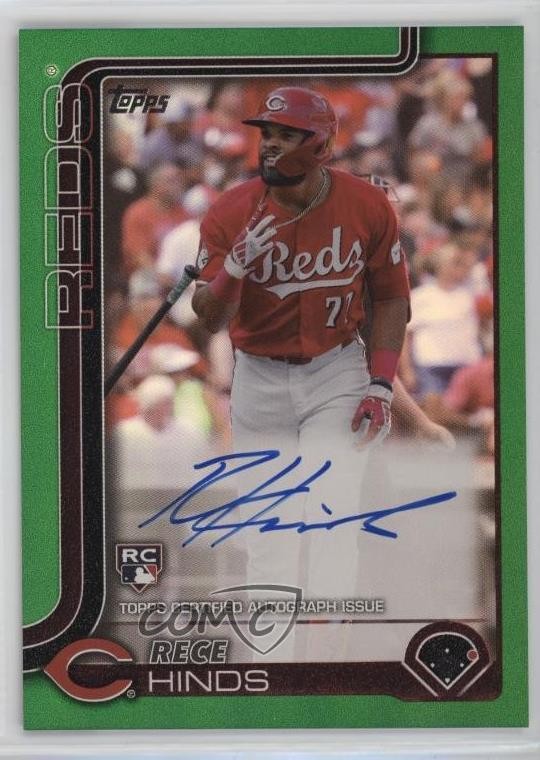 2025 Topps Series 1 Flagship Real One Green Foil 58/99 Rece Hinds #217 Auto 07m7
