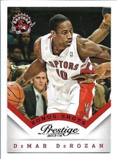 DeMar DeRozan 2013-14 Panini Prestige Bonus Shots BLUE #100 - Toronto Raptors
