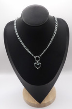 Elegant Stainless Steel Heart Pendant Necklace for Women -- NEW