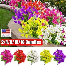 Artificial Flowers Bundles Outdoor UV Resistant Fake Flowers Plants Home Decor