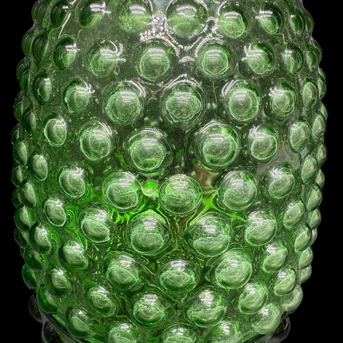 Kanawha Glass Green Hobnail Pineapple Fairy Lamp GLOWS Tealight 7.25 Inch - Picture 10 of 23