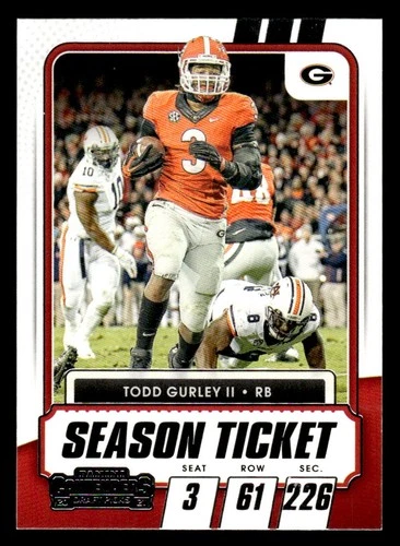 2021 Panini Contenders Draft Picks #58 Todd Gurley II Card Georgia Bulldogs
