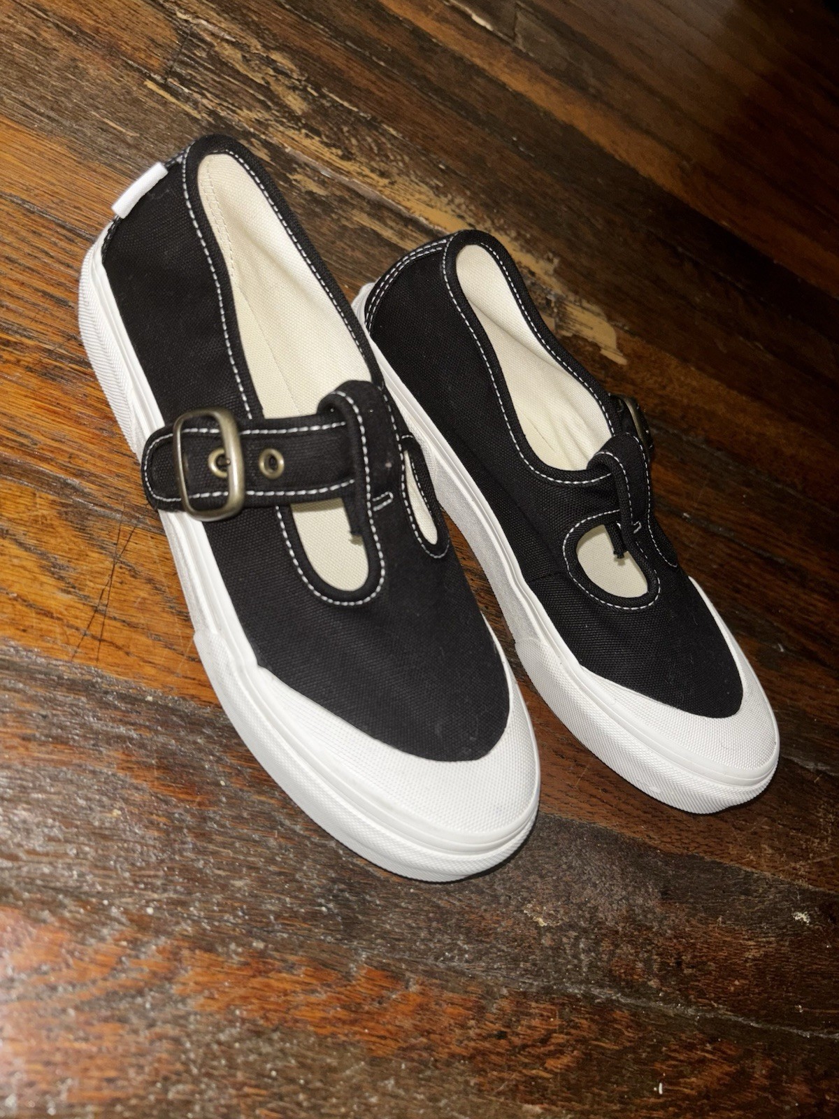VANS Black Canvas Mary Jane Style 93 Shoe M4.5 W6 
