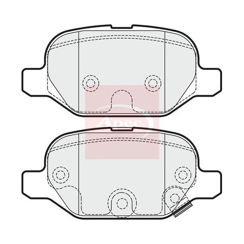 For FIAT PANDA 312 319 2012 on BRAKE PADS (REAR) (R90) PAD1906