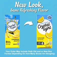 8 12-Quart Boxes Crystal Light Lemonade Drink Mix