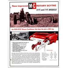 New Improved MC Rotary Scythe Mower-Conditioner Vintage Farming Leaflet SJ21