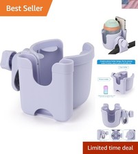 2-in-1 Universal Cup Holder with Phone Holder for Strollers & Mobility Devices