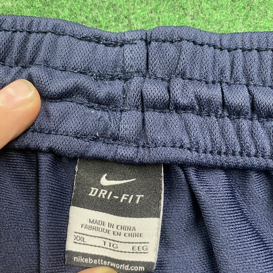 Vintage Nike Track Pants Mens 2XL Navy Blue Y2K Swoosh Baggy Wide Legs Bottoms - Image 4 of 4