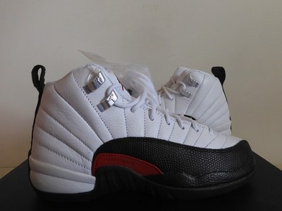 Nike Air Jordan 12 Retro Taxi Flip (GS) White-Gym Red-Black Sz 4Y