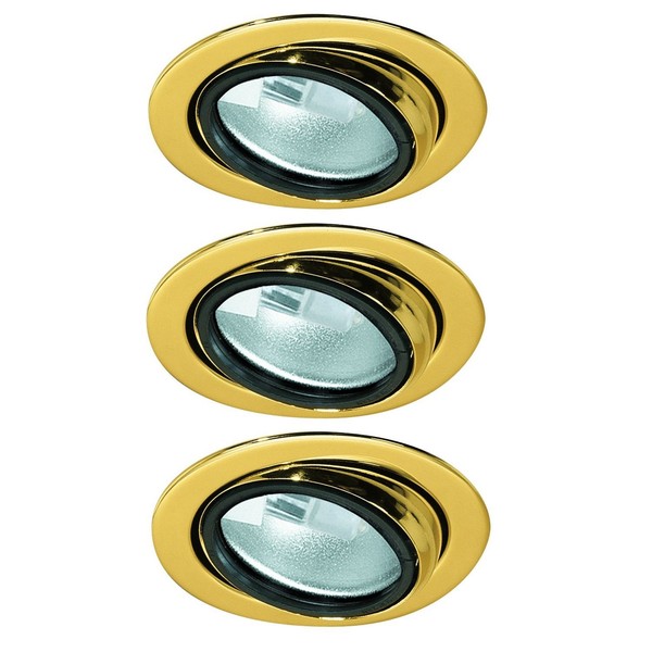 Paulmann MöBel Einbauleuchten Set Schwenkbar 3X20W 70VA 230/12V G4 69Mm Gold/St-image