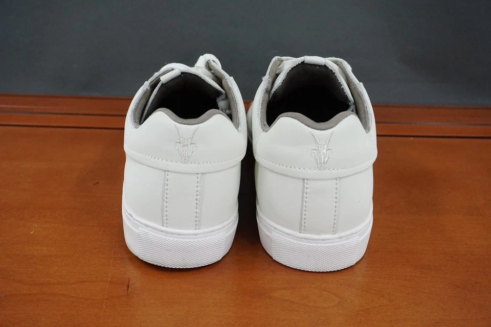 AllSaints Klip Low Top Shoes Mens 10 White Leather Lace Up Minimalist Casual - Image 4 of 4