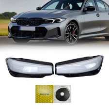 For BMW 3 Series G20 G21 2023 2024 Driver Passenger Headlight Lens Shell Cover