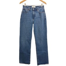 Abercrombie  Fitch The Baggy Low Rise Curve Love Jeans Blue Wash Size 25/00R