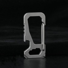 Outdoor EDC Titanium TC4 Skull Key Chain Key Ring Carabiner Fast Hanging Tool