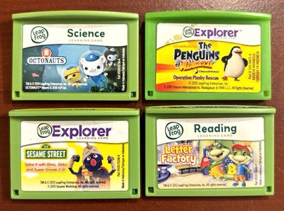 4 Leap Frog LeapPad Explorer Learning Games Leap Pad 1 2 3 XDI Ultra Platinum