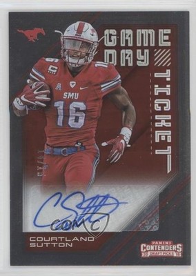 2018 Panini Contenders Draft Picks /15 Courtland Sutton #7 Rookie Auto RC 0d6s