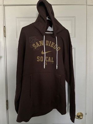 Men s 3XL NWT San Diego Padres Nike Statement Ball Game Pullover Hoodie - Brown