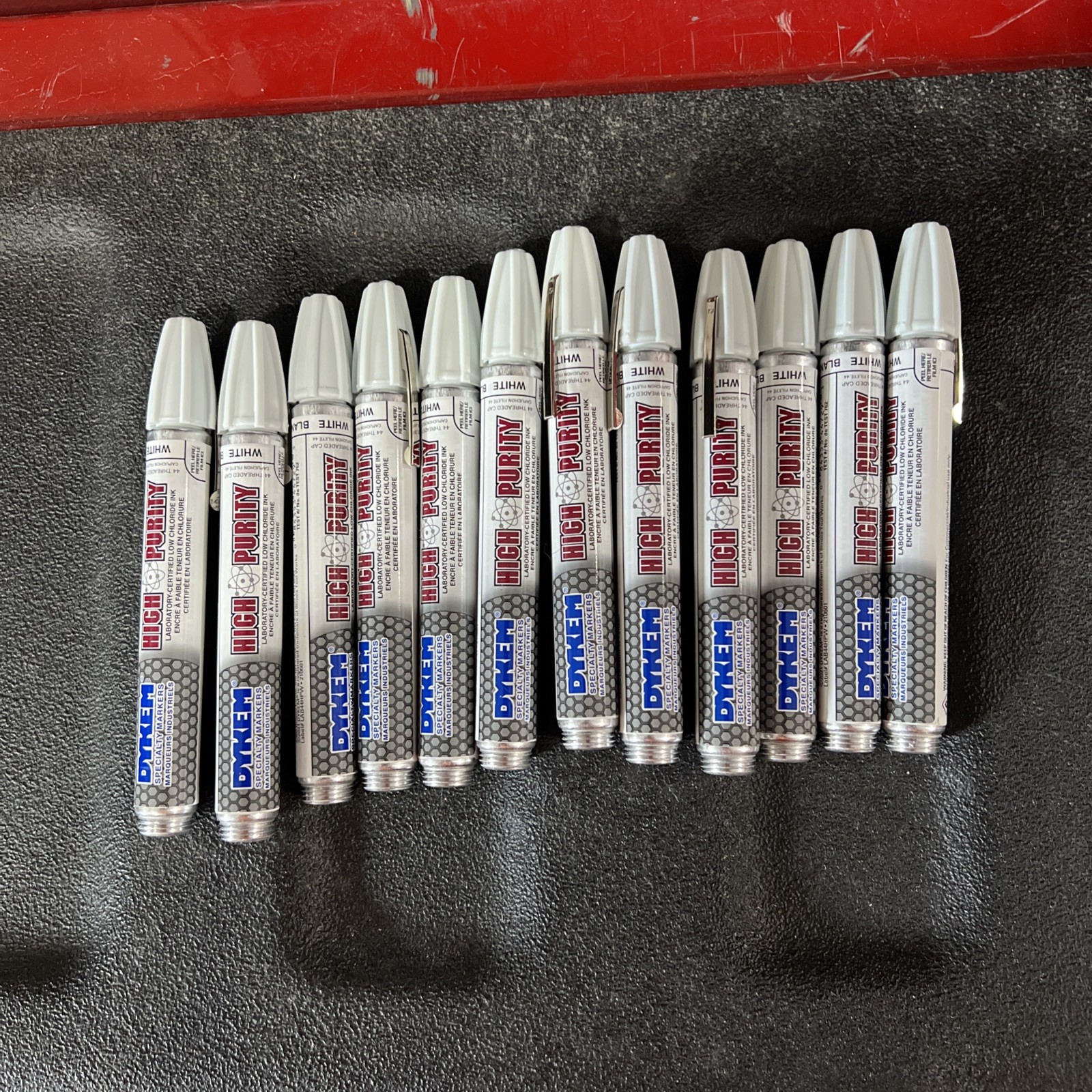 DYKEM 44729 Industrial Paint Marker,White,Medium Tip 12 Mark