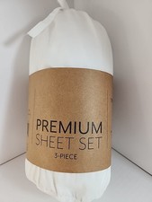 3 Piece Premium Sheet Set - Cal Twin XL - WHITE