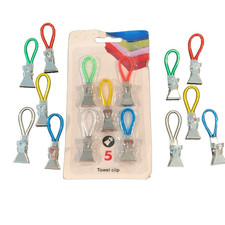 15 Towel Hanging Clips for Tea Towels Kitchen Bathroom Beach Home Set Lot NEW
