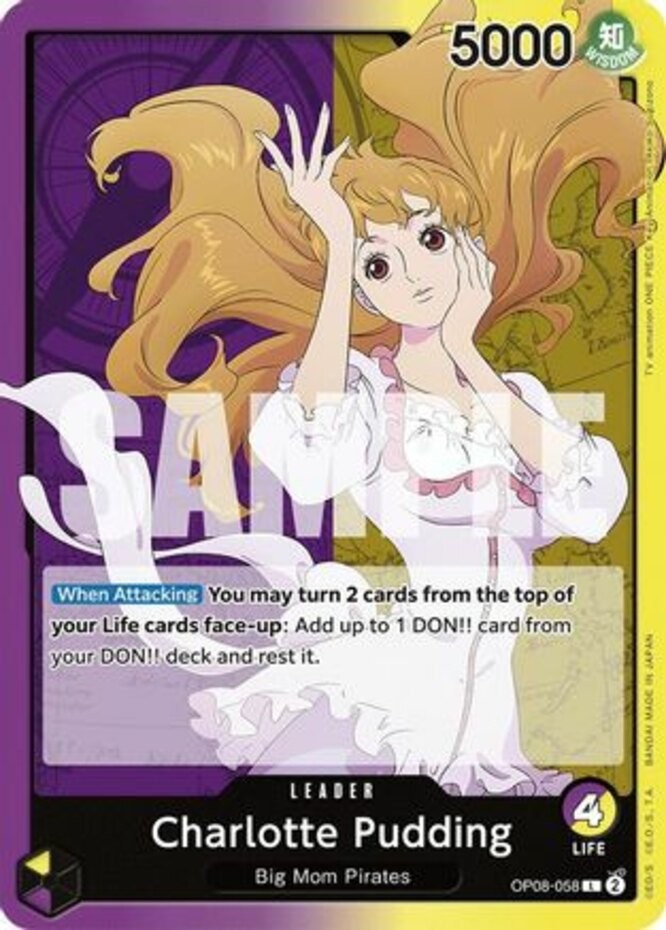 NM-Mint, English One Piece Charlotte Pudding (058) - OP08-058 - L Two Legends (O