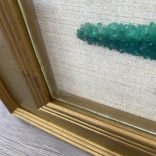 Vintage 1970s Pebble Gravel MCM Water Bird Crane Framed Art READ - Picture 16 of 18
