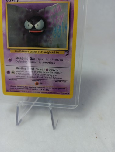 Gastly 75/130 Vintage Pokemon Card Base Set 2 Unlimited 2000 WOTC NM/LP - Picture 5 of 10