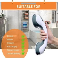 Shower Grab Bar 12" Showers Suction Bar Handle Bathroom Safety Grip Handle 1Pc