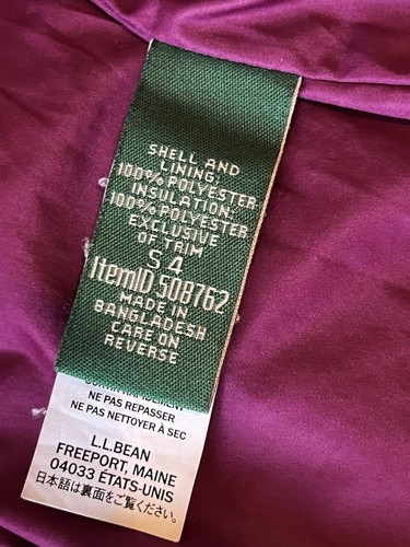 L.L.Bean Kids Purple All Season 3 In 1 Jacket Windbreaker Puffer Size Small (4) - Picture 6 of 22