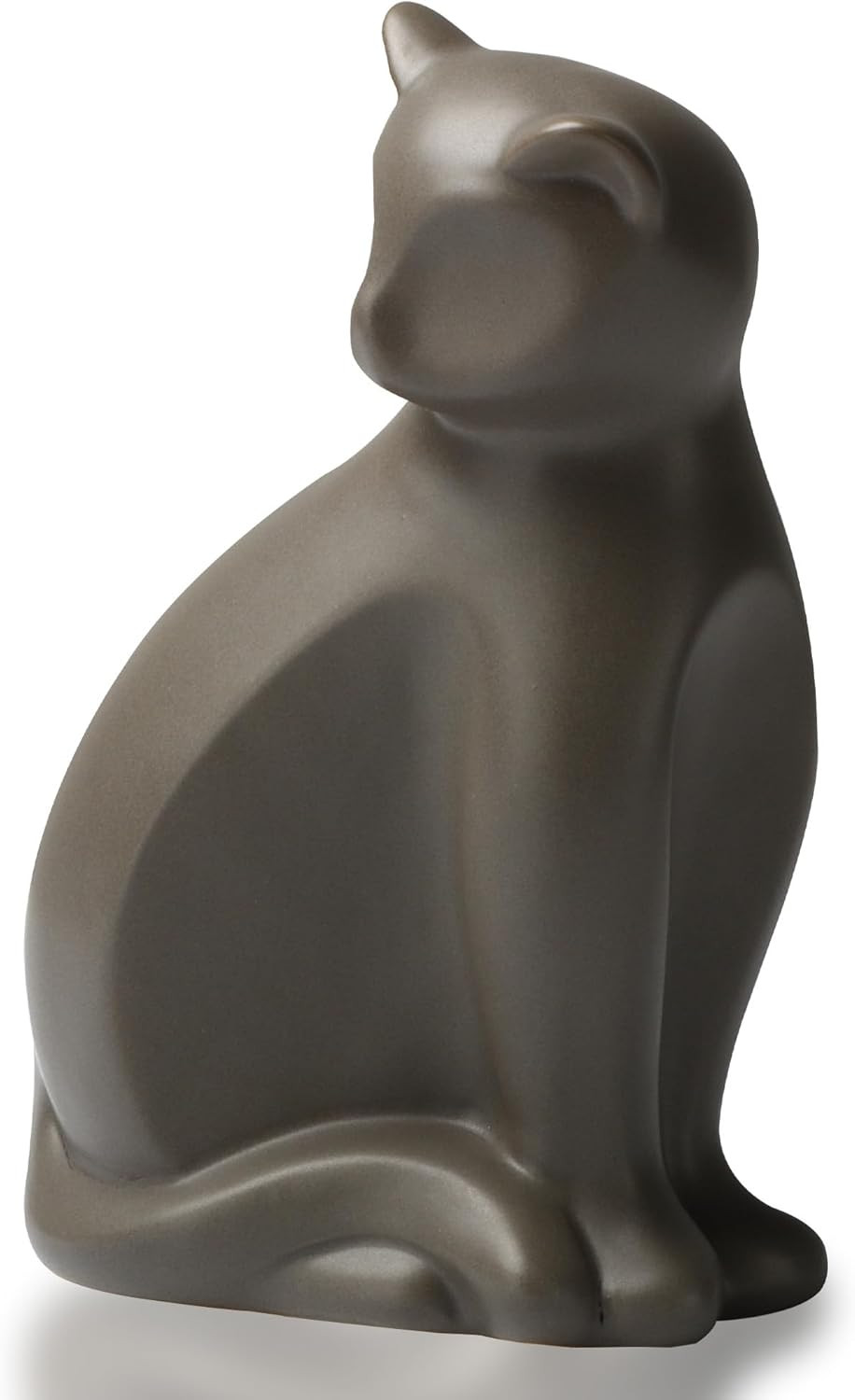 Pet Urns for Cats, Elegant Ceramics Keepsake for Pet Ashes, Small Brown Memorial