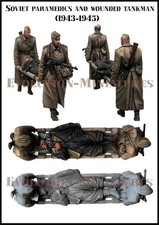 EVOLUTION MINIATURES 1:35 SET EM-35247 WW2 SOVIET PARAMEDICS  WOUNDED TANKMAN
