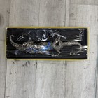 Decorative Silver & Blue Reproduction Dagger Double Edge w/ Sheath in Box — photo 2