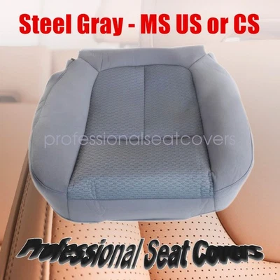 2011 2012 2013 2014 For Ford F150 XLT Driver Bottom Fabric Cloth Seat Cover Gray - Imagen 1 de 4