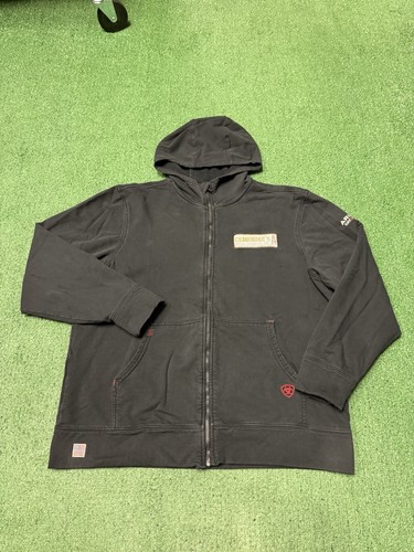 Ariat FR Hoodie Herren Größe Large schwarz Katze 2 2112 Workwear Firmenlogo MARKIERT