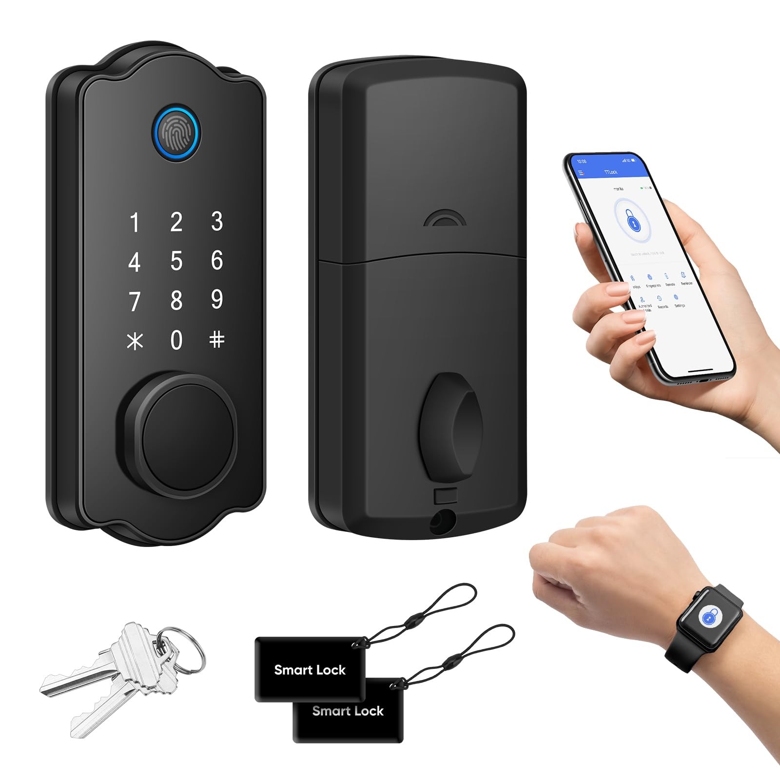 Smart Keyless Fingerprint Door Lock with Deadbolt Bio-Entry